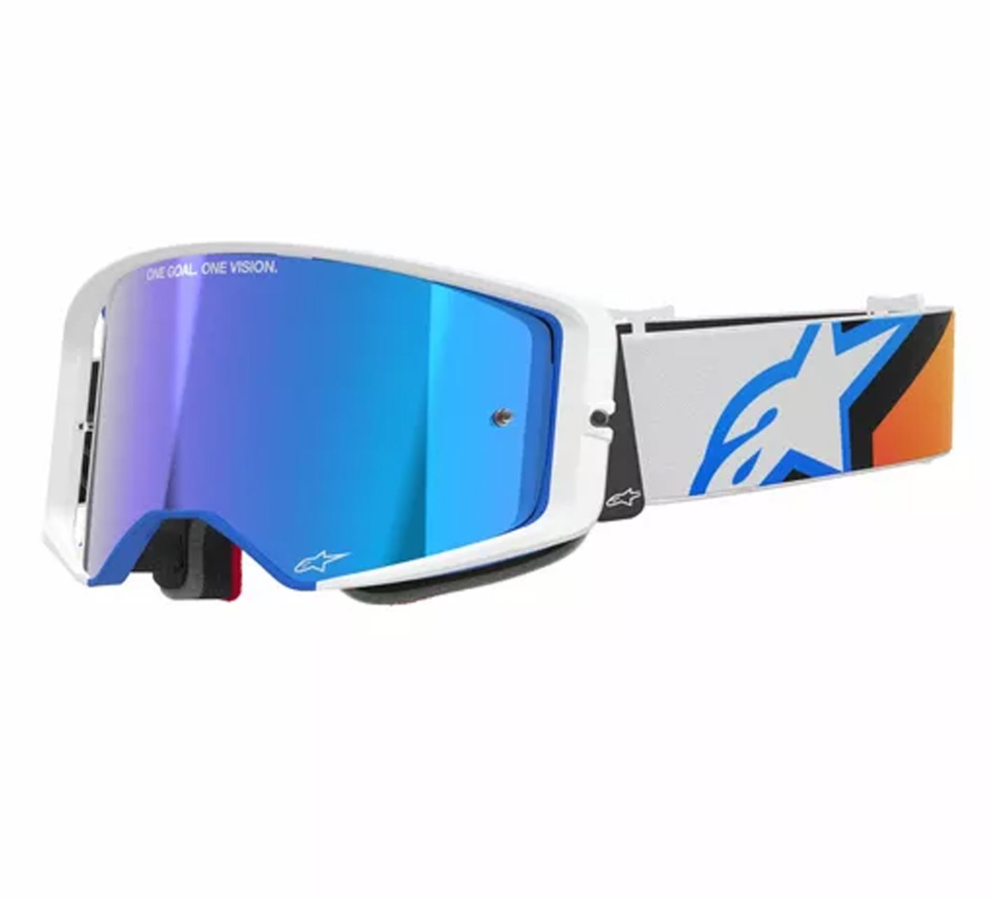 Alpinestars 2025 Goggles Supertech Corp Absolute Vision Blue Orange Mirror Blue